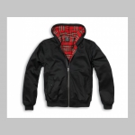 Street Punk Bunda Harrington s hrejivou podšívkou farby RED TARTAN, obojstranné logo (s kapucou iba v čiernej farbe je za 42,90euro) 