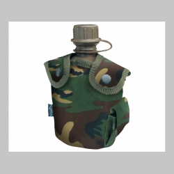 Vojenská fľaša maskáčová umelohmotná, poľná s púzdrom, objem cca. 1Liter