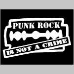 Punk Rock is not a Crime  polokošela s rôznofarebným lemovaním okolo límčekov a rukávov na výber podľa vášho želania!