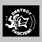 Destroy fascism polokošela s rôznofarebným lemovaním okolo límčekov a rukávov na výber podľa vášho želania!