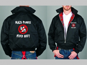 Nazi Punks Fuck Off!   Bunda Harrington s hrejivou podšívkou farby RED TARTAN, obojstranné logo (s kapucou iba v čiernej farbe je za 42,90euro) 