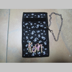 Korn  pevná textilná peňaženka s retiazkou a karabínkou