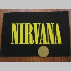 Nirvana potlačená nášivka po krajoch neobšívaná, rozmery cca. 14x10cm