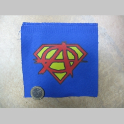 Anarchy Superman malá nášivka potlačená, po krajoch neobšívaná, rozmery cca. 12x12cm