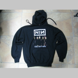 Nine Inch Nails  čierna mikina s kapucou stiahnutelnou šnúrkami a klokankovým vreckom vpredu 