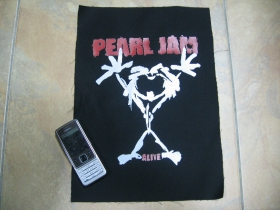 Pearl Jam  chrbtová nášivka veľkosť cca. A4 (po krajoch neobšívaná)