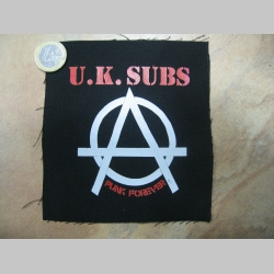 U.K. Subs potlačená nášivka rozmery cca. 12x12cm (po krajoch neobšívaná)