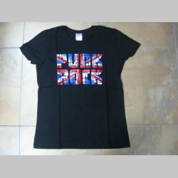 Punk rock Union Jack čierne dámske tričko 100%bavlna 