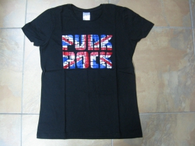 Punk rock Union Jack čierne dámske tričko 100%bavlna 