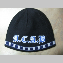 A.C.A.B. hrubá zimná čiapka s tlačeným logom,  univerzálna veľkosť  materiál 100%akryl
