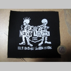 Načo Názov Old School Punkrock potlačená nášivka rozmery cca. 12x12cm (po krajoch neobšívaná)