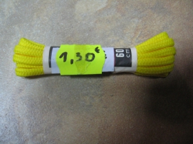 šnúrky do topánok okrúhle žlté dĺžka 60cm   materiál 100%polyester