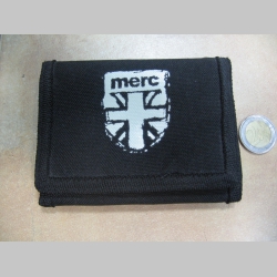 Merc London hrubá pevná čierna textilná peňaženka    posledný kus!!!