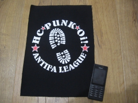 Antifa League,  chrbtová nášivka veľkosť cca. A4 (po krajoch neobšívaná)