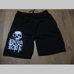 Punk rock Skull teplákové kraťasy s tlačeným logom