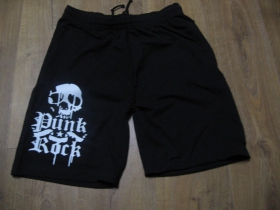 Punk rock Skull teplákové kraťasy s tlačeným logom