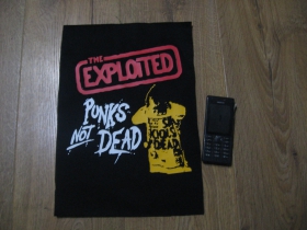 Exploited - Punks not Dead  chrbtová nášivka veľkosť cca. A4 (po krajoch neobšívaná)