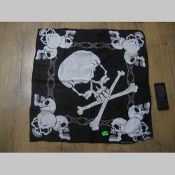 smrtka - lebka - Šatka materiál: 100%bavlna, rozmery: cca.52x52cm 