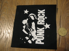 Punk rock potlačená nášivka rozmery cca. 12x12cm (po krajoch neobšívaná)