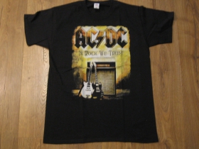 AC/DC čierne pánske tričko materiál 100% bavlna