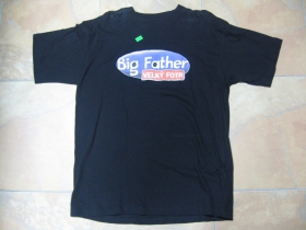 Big Father, čierne pánske tričko 100%bavlna, posledný kus veľkosť XL 