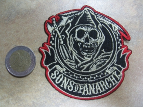 Sons of Anarchy  vyšívaná nažehľovacia nášivka (možnosť nažehliť alebo našiť na odev) 