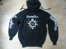 HammerFall  čierna mikina s kapucou 80%bavlna 20%polyester