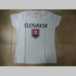 Slovakia - Slovensko biele dámske tričko 100%bavlna značka Fruit of The Loom