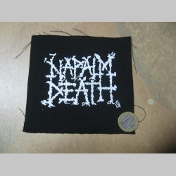 Napalm Death potlačená nášivka cca.12x12cm (po krajoch neobšívaná)