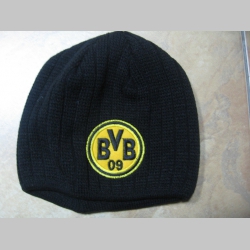 Borussia Dortmund čierna zimná čiapka úpletová