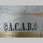 A.C.A.B. BOXER šedé  tepláky s tlačeným logom