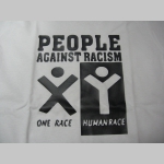 People Against Racism, biele  dámske tričko Fruit of The Loom 100%bavlna