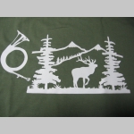 Polovnícke tričko pánske s lesníckym motívom 100%bavlna  značka Fruit of The Loom