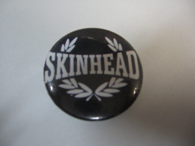 Skinhead venček,  plechový klasický odznak s priemerom 25mm