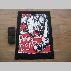 Punks not Dead chrbtová nášivka veľkosť cca. A4 (po krajoch neobšívaná)