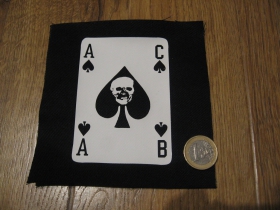 A.C. A. B. karta potlačená nášivka rozmery cca. 12x12cm (po krajoch neobšívaná)