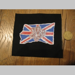 Union Jack Boty na britskej vlajke - potlačená nášivka rozmery cca. 12x12cm (po krajoch neobšívaná