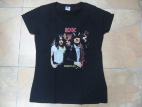 AC/DC Highway to Hell, čierne dámske tričko 100%bavlna