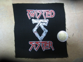 Twisted Sister  malá potlačená nášivka rozmery cca. 12x12cm (neobšívaná)