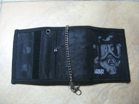 Linkin Park hrubá pevná textilná peňaženka s retiazkou a karabínkou