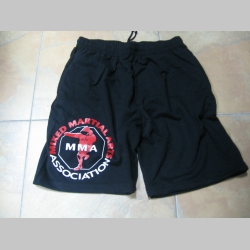 MMA - Mixed Martial Arts  čierne teplákové kraťasy s tlačeným logom
