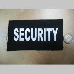 Security   malá potlačená nášivka rozmery cca. 12x6cm (neobšívaná)