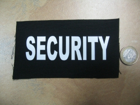 Security   malá potlačená nášivka rozmery cca. 12x6cm (neobšívaná)