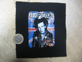 Sex Pistols - Sid Vicious, malá potlačená nášivka rozmery cca. 12x12cm (neobšívaná)