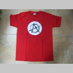 Anarchy ala Sid Vicious červené pánske tričko 100 %bavlna Fruit of The Loom