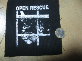 Open Rescue  malá potlačená nášivka rozmery cca. 12x12cm (neobšívaná)