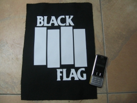 Black Flag  chrbtová nášivka veľkosť cca. A4 (po krajoch neobšívaná)