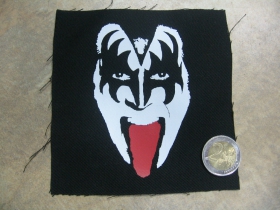 Kiss potlačená nášivka rozmery cca. 12x12cm (po krajoch neobšívaná)