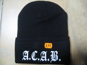 A.C.A.B. zimná čiapka s tlačeným logom univerzálna veľkosť 100% akryl