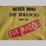 Sex Pistols Never mind The Bollocks žltá  mikina s kapucou stiahnutelnou šnúrkami a klokankovým vreckom vpredu 